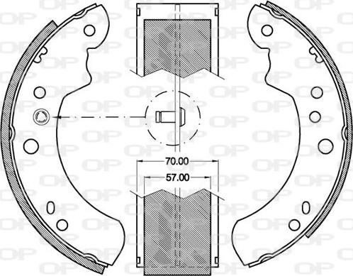 Open Parts BSA2050.00 - Комплект спирачна челюст vvparts.bg