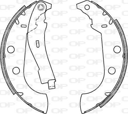 Open Parts BSA2064.00 - Комплект спирачна челюст vvparts.bg