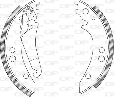 Open Parts BSA2065.00 - Комплект спирачна челюст vvparts.bg