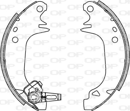 Open Parts BSA2062.00 - Комплект спирачна челюст vvparts.bg