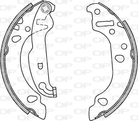 Open Parts BSA2067.00 - Комплект спирачна челюст vvparts.bg