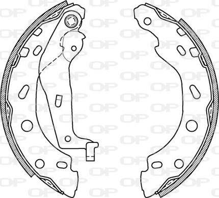 Open Parts BSA2000.00 - Комплект спирачна челюст vvparts.bg