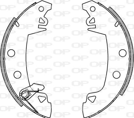 Open Parts BSA2003.00 - Комплект спирачна челюст vvparts.bg