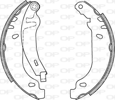 Open Parts BSA2089.00 - Комплект спирачна челюст vvparts.bg