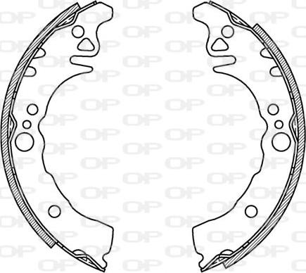 Open Parts BSA2084.00 - Комплект спирачна челюст vvparts.bg