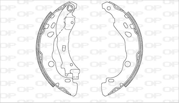 Open Parts BSA2080.00 - Комплект спирачна челюст vvparts.bg