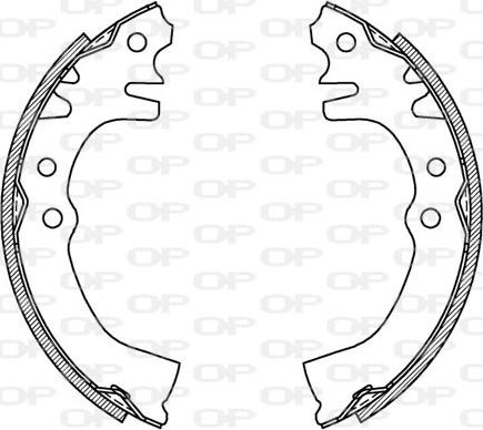 Open Parts BSA2081.00 - Комплект спирачна челюст vvparts.bg
