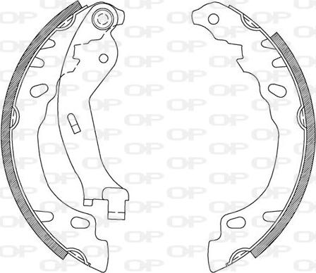 Open Parts BSA2083.00 - Комплект спирачна челюст vvparts.bg