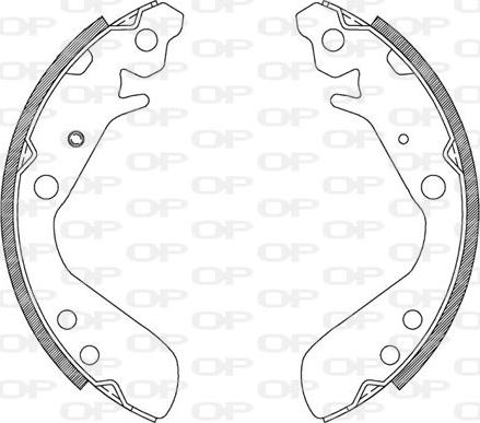 Open Parts BSA2082.00 - Комплект спирачна челюст vvparts.bg