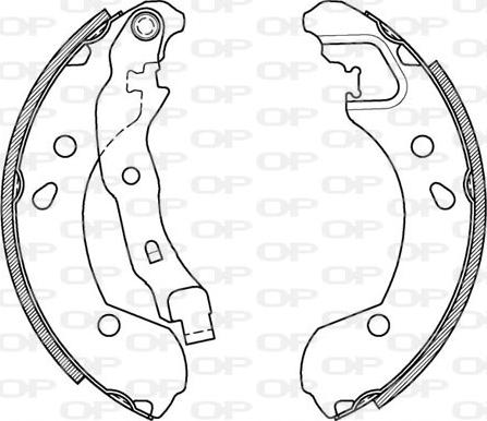 Open Parts BSA2087.00 - Комплект спирачна челюст vvparts.bg