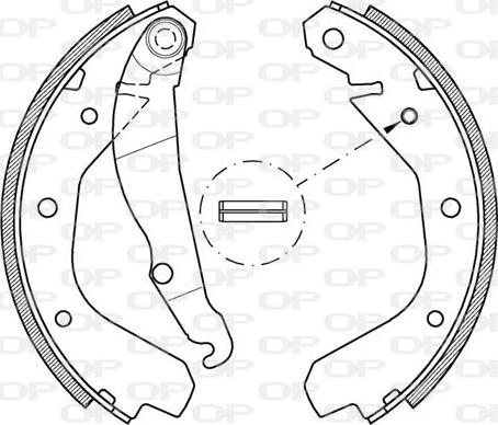 Open Parts BSA2034.00 - Комплект спирачна челюст vvparts.bg