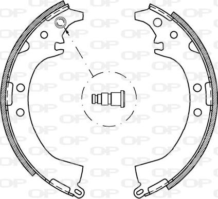 Open Parts BSA2031.00 - Комплект спирачна челюст vvparts.bg