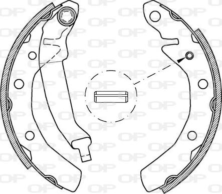 Open Parts BSA2033.00 - Комплект спирачна челюст vvparts.bg