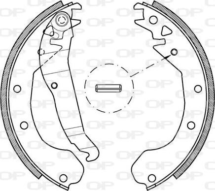 Open Parts BSA2037.00 - Комплект спирачна челюст vvparts.bg