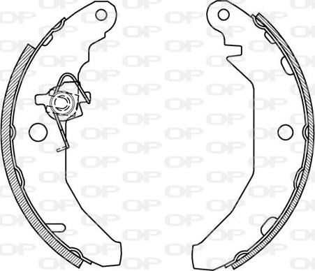 Open Parts BSA2028.00 - Комплект спирачна челюст vvparts.bg