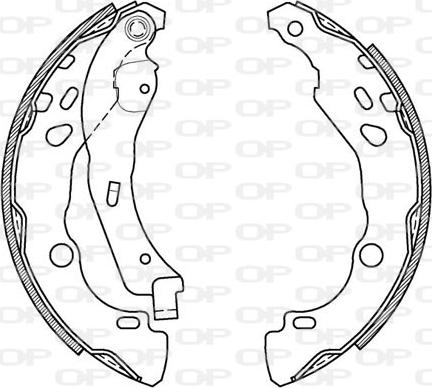 Open Parts BSA2079.00 - Комплект спирачна челюст vvparts.bg