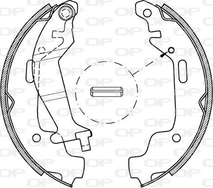 Open Parts BSA2074.00 - Комплект спирачна челюст vvparts.bg