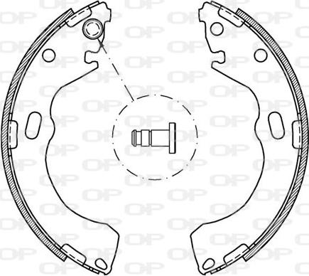 Open Parts BSA2075.00 - Комплект спирачна челюст vvparts.bg