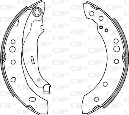 Open Parts BSA2078.00 - Комплект спирачна челюст vvparts.bg