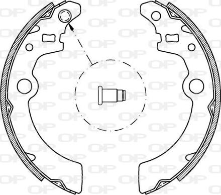 Open Parts BSA2073.00 - Комплект спирачна челюст vvparts.bg