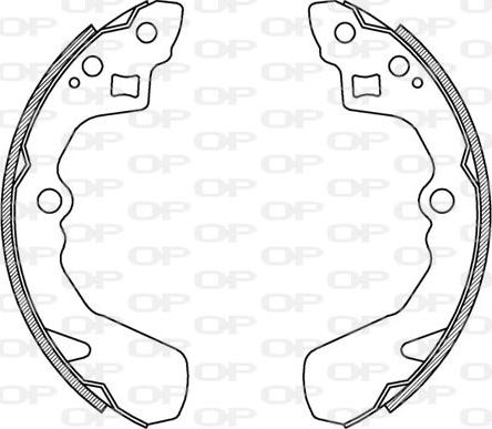 Open Parts BSA2145.00 - Комплект спирачна челюст vvparts.bg