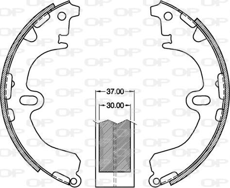 Open Parts BSA2142.00 - Комплект спирачна челюст vvparts.bg