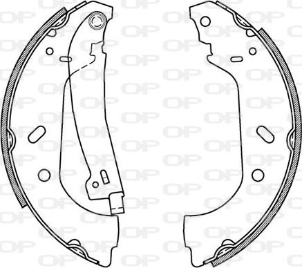 Open Parts BSA2159.00 - Комплект спирачна челюст vvparts.bg