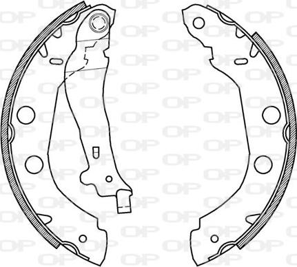 Open Parts BSA2156.00 - Комплект спирачна челюст vvparts.bg