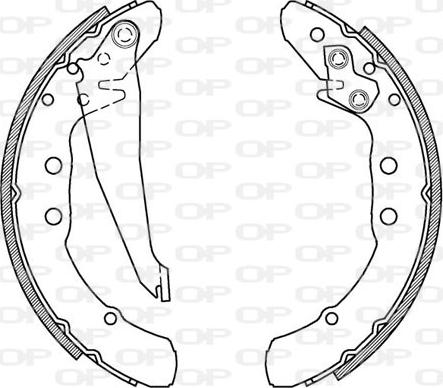 Open Parts BSA2150.00 - Комплект спирачна челюст vvparts.bg