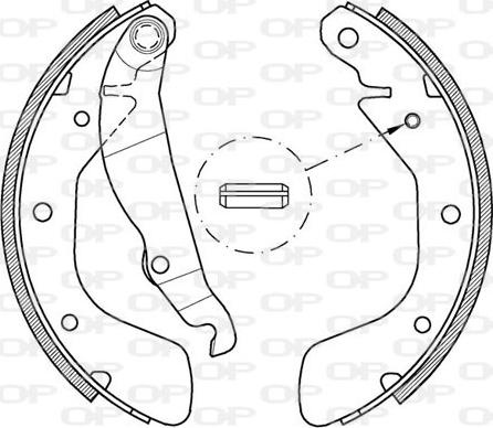 Open Parts BSA2151.00 - Комплект спирачна челюст vvparts.bg