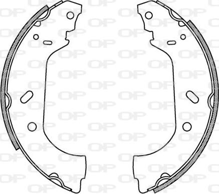 Open Parts BSA2158.00 - Комплект спирачна челюст vvparts.bg