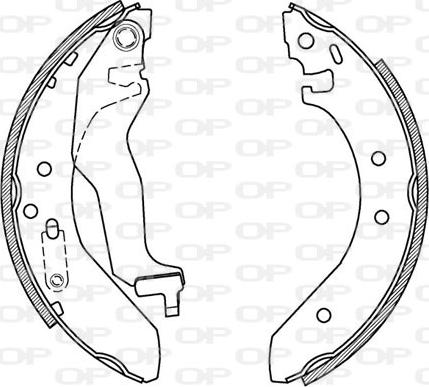 Open Parts BSA2152.00 - Комплект спирачна челюст vvparts.bg