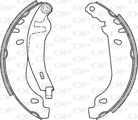 Open Parts BSA2165.00 - Комплект спирачна челюст vvparts.bg