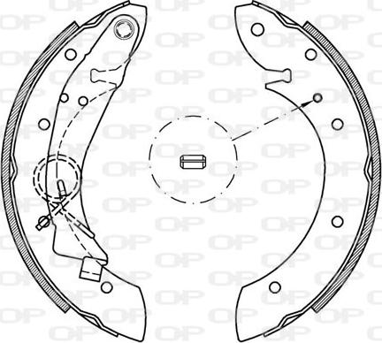 Open Parts BSA2160.00 - Комплект спирачна челюст vvparts.bg