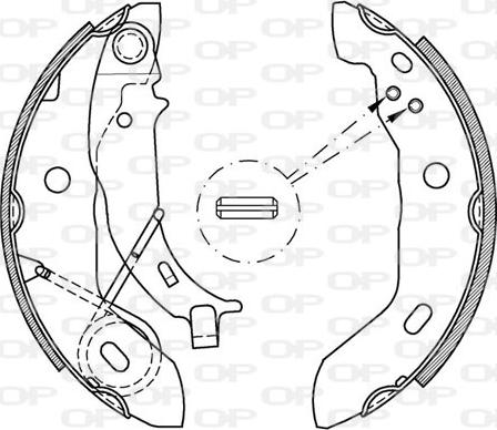 Open Parts BSA2161.00 - Комплект спирачна челюст vvparts.bg