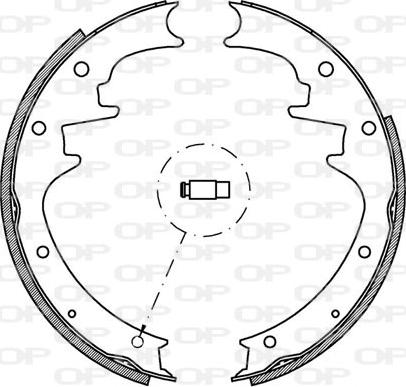 Open Parts BSA2163.00 - Комплект спирачна челюст vvparts.bg