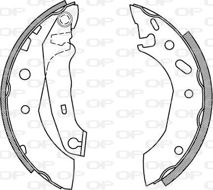 Open Parts BSA2167.00 - Комплект спирачна челюст vvparts.bg