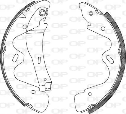 Open Parts BSA2100.00 - Комплект спирачна челюст vvparts.bg