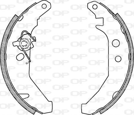 Open Parts BSA2101.00 - Комплект спирачна челюст vvparts.bg