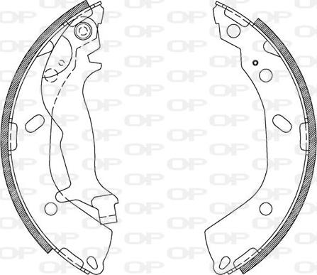 Open Parts BSA2108.00 - Комплект спирачна челюст vvparts.bg