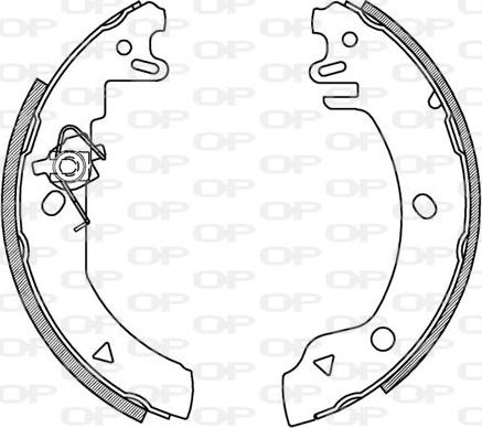 Open Parts BSA2103.00 - Комплект спирачна челюст vvparts.bg