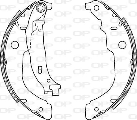 Open Parts BSA2119.00 - Комплект спирачна челюст vvparts.bg
