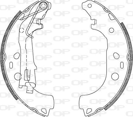 Open Parts BSA2115.00 - Комплект спирачна челюст vvparts.bg