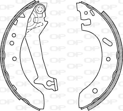 Open Parts BSA2180.00 - Комплект спирачна челюст vvparts.bg