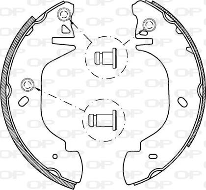 Open Parts BSA2134.00 - Комплект спирачна челюст vvparts.bg