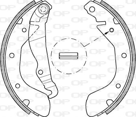 Open Parts BSA2138.00 - Комплект спирачна челюст vvparts.bg