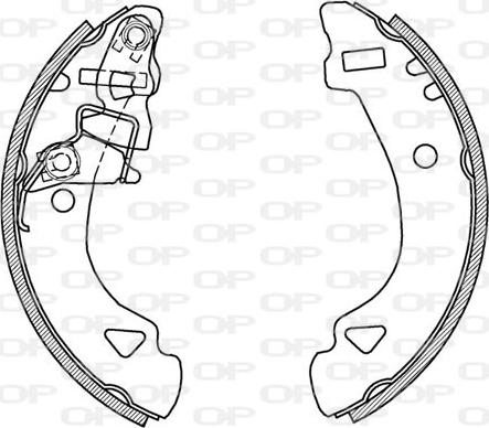 Open Parts BSA2132.00 - Комплект спирачна челюст vvparts.bg