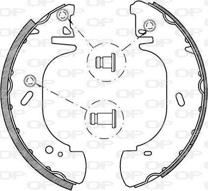 Open Parts BSA2137.00 - Комплект спирачна челюст vvparts.bg