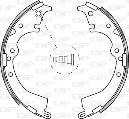 Open Parts BSA2121.00 - Комплект спирачна челюст vvparts.bg