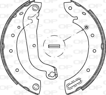 Open Parts BSA2171.00 - Комплект спирачна челюст vvparts.bg